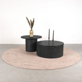 Label 51 Salontafel Olivia, set zwart eiekenhout