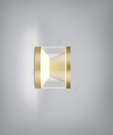 Helestra wandlamp Poro led kleur mat goud acryl glas