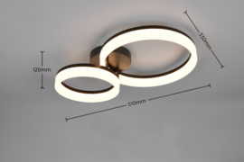 Trio lighting plafondlamp Scope led, zwart
