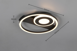 Trio lighting plafondlamp Horus led, zwart
