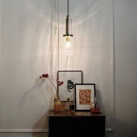 Elstead lighting hanglamp Kimrose, 1-lichts mat messing