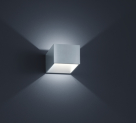 Helestra wandlamp Miko led, mat wit aluminium