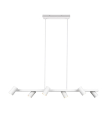 Trio lighting hanglamp Marley, 6-lichts wit