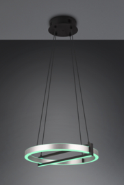Trio lighting hanglamp Thompson, geborsteld aluminium