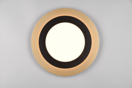 Trio lighting plafondlamp Morgan led, zwart-goud incl. afstandsbediening
