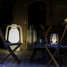 Qazqa buiten vloerlamp Storm, wit
