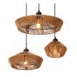 Lucide hanglamp Yunkai, 3-lichts naturel