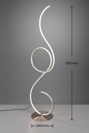 Trio lighting vloerlamp Jive led, mat nikkel incl. dimmer