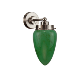 Wandlamp Traan, groen marmer glas