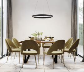 Fischer&honsel hanglamp Sirko led, zwart 60 cm