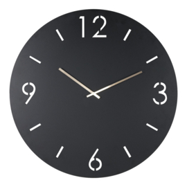 Spinder design TIME klok, zwart 80 cm rond