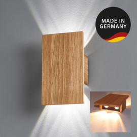 Fischer & Honsel wandlamp Shine wood led, eiken 15 cm