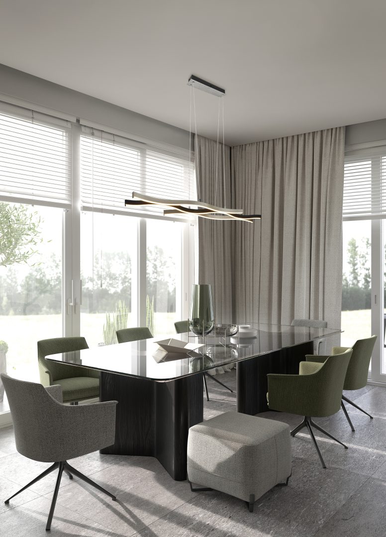 Trio Lighting hanglamp Blaze led, geborsteld aluminium-zwart