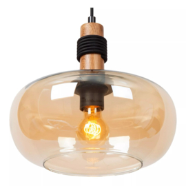 Lucide hanglamp Ilona, 30 cm amber glas