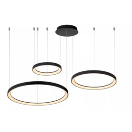 Lucide hanglamp Vidal led, 3-lichts zwart 78 cm