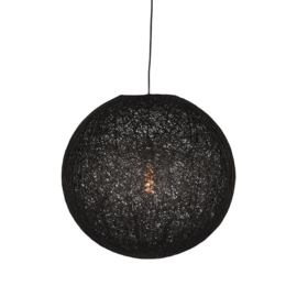 Label 51 hanglamp Twist L, zwart vlas