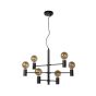 Lucide hanglamp Leanne, 6-lichts zwart