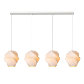 Lucide LA VAGUE - Hanglamp - 4xE27 - Wit