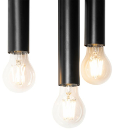Qazqa wandlamp Tubi, 6-lichts zwart