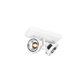 Qazqa plafondspot  Master 111, 2-lichts wit incl. licht bron