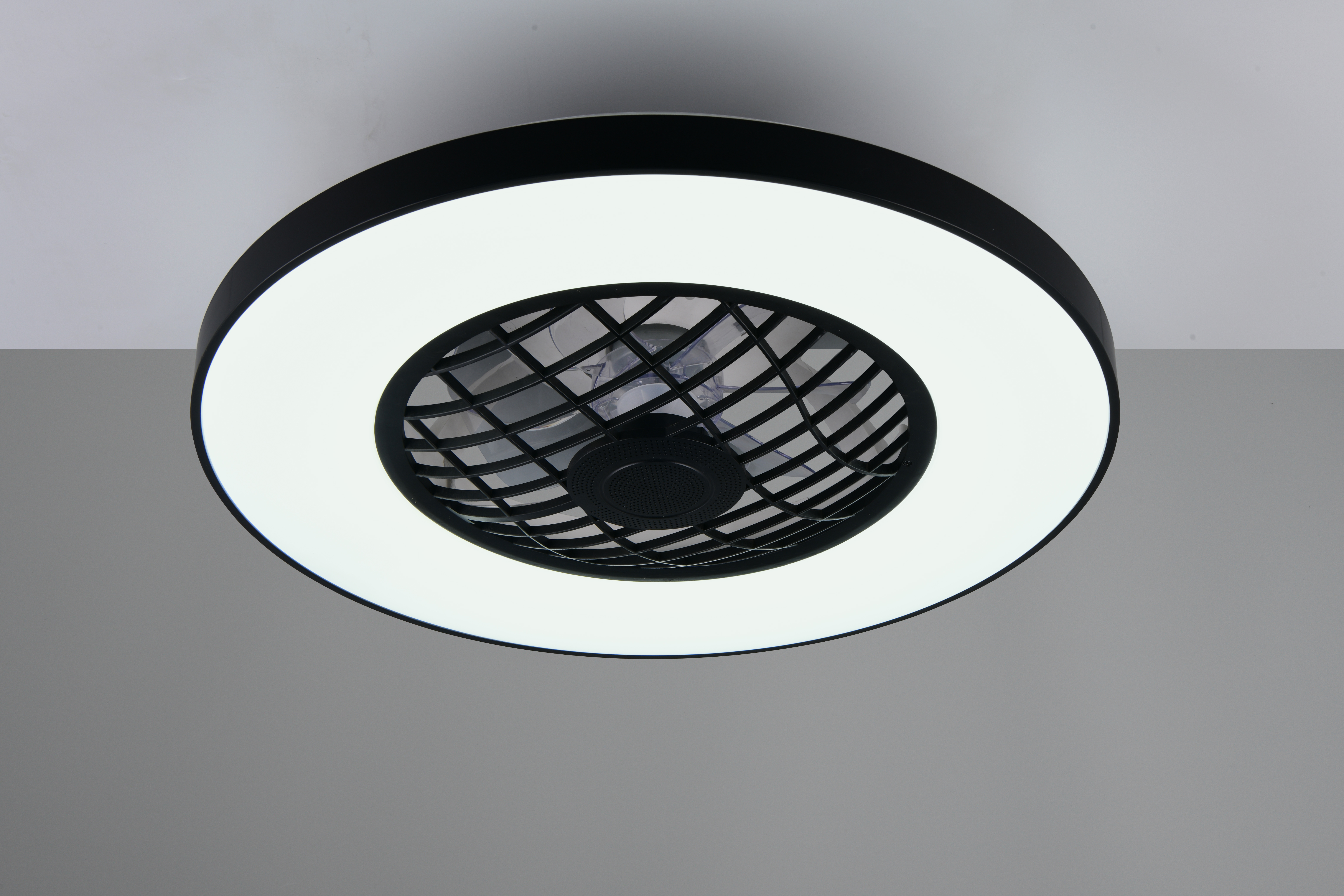 Trio lighting plafond ventilator Linköping led, zwart