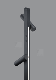 Helestra vloerlamp Metis led, mat zwart senso dimmer