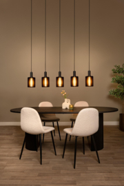 Lucide LAMBRES - Hanglamp - 5xE27 - Zwart