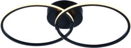 Freelight plafondlamp Quasar led, zwart met switch dimmer