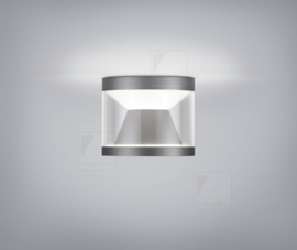 Helestra plafondlamp Poro led kleur titaan grijs met acryl glas