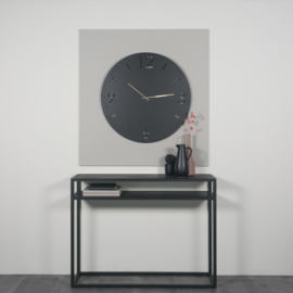 Spinder design TIME klok, zwart 80 cm rond