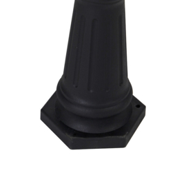 Qazqa buiten vloerlamp New Haven, 3-lichts zwart