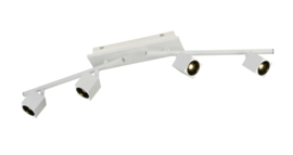 Trio lighting plafondspot  Cuba led, 4-lichts wit 87 cm