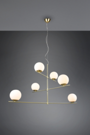 Trio lighting hanglamp Pure, 6-lichts mat messing