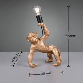 Trio-lighting tafellamp Bobo, goud kleurig