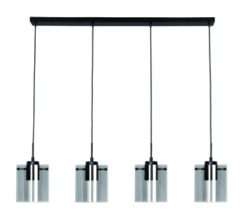 Freelight hanglamp Interno, 4-lichts met rookglas