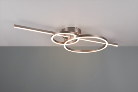 Trio lighting plafondlamp Montilla led, mat nikkel incl. afstandsbediening