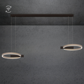 Escale hanglamp Midnight double led · 40 cm (174 cm) Funk zwart-taupe