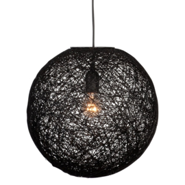 WF Light hanglamp Abaca, zwart 60 cm