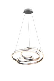 Trio lighting hanglamp Nuria led, mat nikkel met switch dimmer