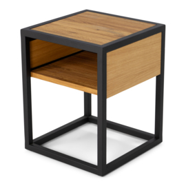 Spinder design DIVA ONE-NIGHTSTAND nachtkastje, naturel zwart