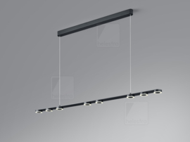 Helestra  hanglamp Eight led, 8-lichts zwart