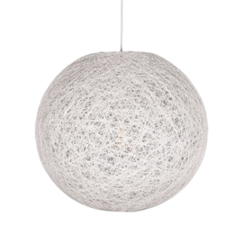 Label 51 hanglamp Twist XL, wit vlas