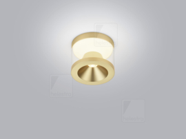 Helestra plafondlamp Poro led kleur mat goud met acryl glas