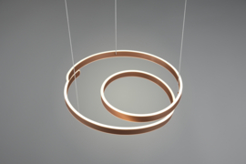 Trio lighting hanglamp Marnie led, caffee incl. switch dimmer