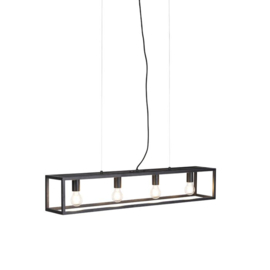 Qazqa hanglamp Cage, zwart