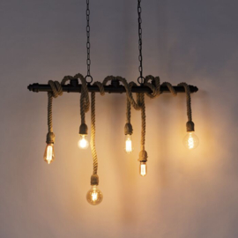 Qazqa hanglamp Plural, 6-lichts zwart