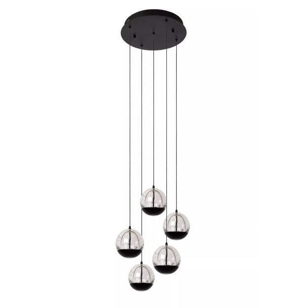 Lucide hanglamp Sentubal led, 5-lichts zwart