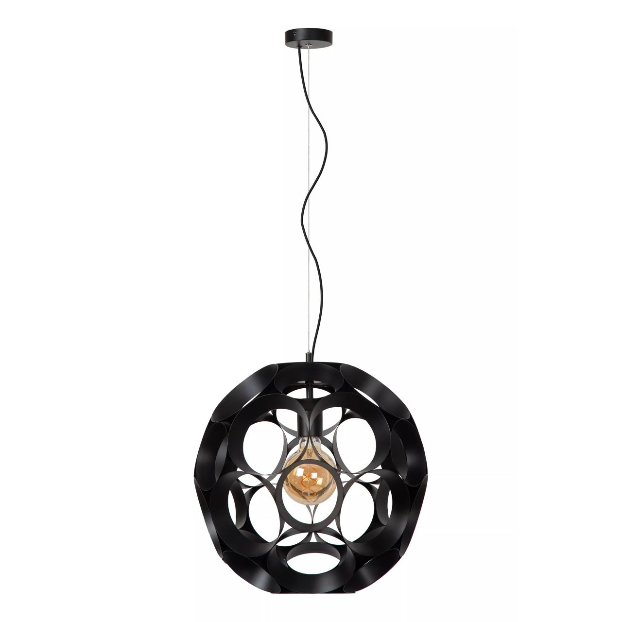 Lucide hanglamp Hannelore, zwart 40 cm
