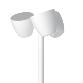 Pujol Lighting vloerlamp Trio led, 3+1 lichts mat wit