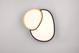 Trio lighting plafondlamp Rise led, zwart-goud incl. afstandsbediening 43 cm